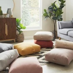 Global Blush Slub Floor Cushion -Home Decoration 1000165122 alt05