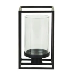 London Black Single Hurricane Candle Holder -Home Decoration 1000182435 alt04