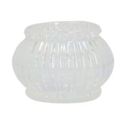 Ribbed Lustre Glass Tealight Holder