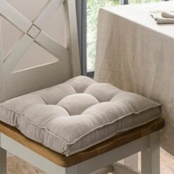 Cartmel Linen Seat Pad -Home Decoration 30689459