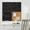 Black 4 Piece Stick-on Chalkboard -Home Decoration 30705198