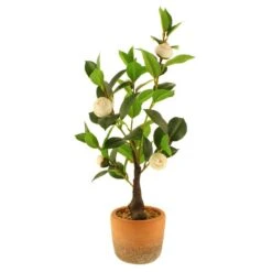 Artificial Camellia Tree In Terracotta Plant Pot 11 Artificial Camellia Tree In Terracotta Plant Pot -Home Decoration 30724533 alt04