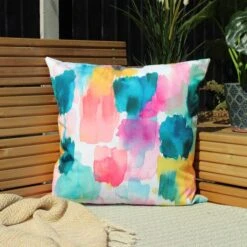 Watercolours Ochre Outdoor Cushion