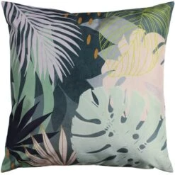 Leafy Teal Outdoor Cushion -Home Decoration 30744253 alt02