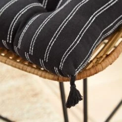 Lana Black Seat Pad 9 Stitch 40X40CM -Home Decoration 30755231 alt01