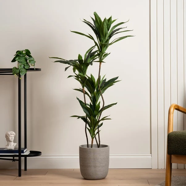 Artificial Real Touch Dracaena In Black Plant Pot 3 Artificial Real Touch Dracaena In Black Plant Pot