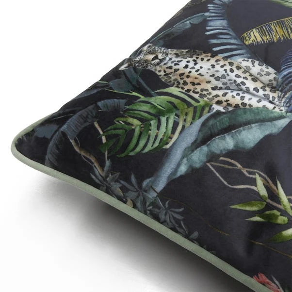 Jungle Leopard Cushion Petrol 6 Jungle Leopard Cushion Petrol - Image 4
