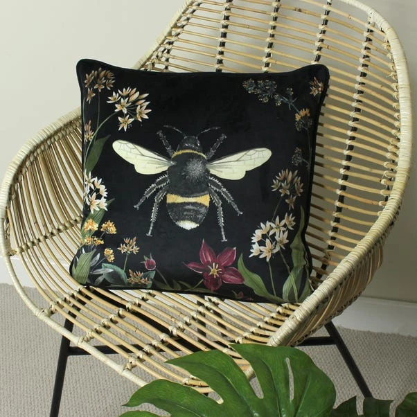 Midnight Garden Bee Cushion 3 Midnight Garden Bee Cushion