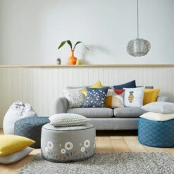 Scandi Print Grey Pouffe 9 Scandi Print Grey Pouffe -Home Decoration 30765191 alt09
