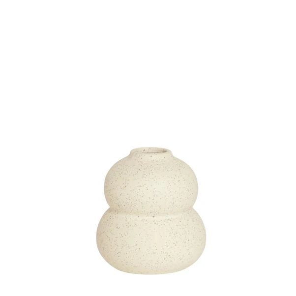 Speckled White Sand Ceramic Bud Vase 5 Speckled White Sand Ceramic Bud Vase - Image 3