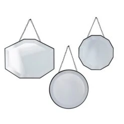 Set Of 3 Raphine Hanging Wall Mirrors 7 Set Of 3 Raphine Hanging Wall Mirrors -Home Decoration 30798706 alt02