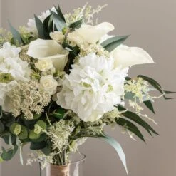 Artificial White Lily Bouquet 7 Artificial White Lily Bouquet -Home Decoration 30801534 alt02