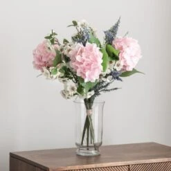 Artificial Pink Matilda Hydrangea Bouquet -Home Decoration 30801538 alt02