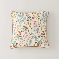 Embroidered Ditsy Floral Cushion -Home Decoration 30828665 alt02