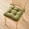 Velour Seat Pad Olive -Home Decoration 30836443