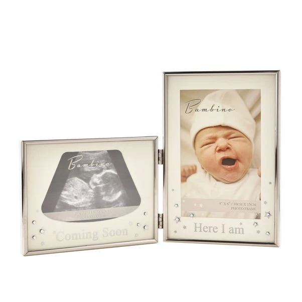 Bambino Silver Effect 'Here I Am' Double Scan Frame 3 Bambino Silver Effect 'Here I Am' Double Scan Frame