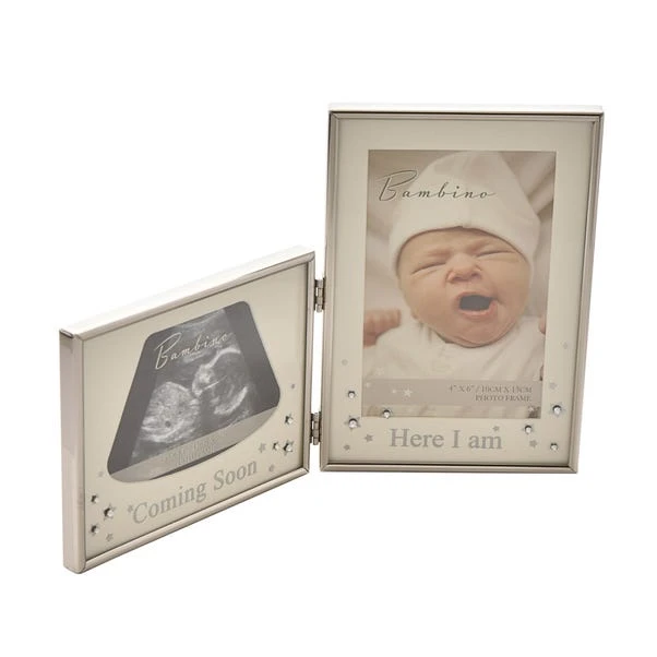 Bambino Silver Effect 'Here I Am' Double Scan Frame 4 Bambino Silver Effect 'Here I Am' Double Scan Frame - Image 2