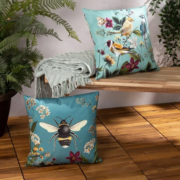 Wylder Nature Midnight Garden Bee Outdoor Cushion 6 Wylder Nature Midnight Garden Bee Outdoor Cushion - Image 4