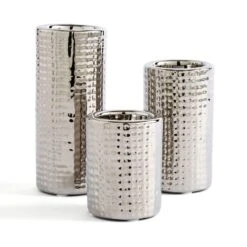 Set Of 3 Dimpled Tealight Holders -Home Decoration 30851426 alt03