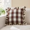 Frilled Check Cushion Pinecone