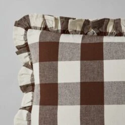 Frilled Check Cushion Pinecone -Home Decoration 30864075 alt02