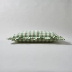 Frilled Gingham Cushion Green -Home Decoration 30864076 alt03