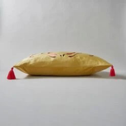 Flamingo Embroidery Cushion Chartreuse -Home Decoration 30864079 alt04