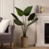 Artificial Banana Palm Tree In Woven Basket Plant Pot -Home Decoration 30864285