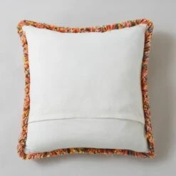 Embroidered Floral Chenille Square Cushion -Home Decoration 30864456 alt05