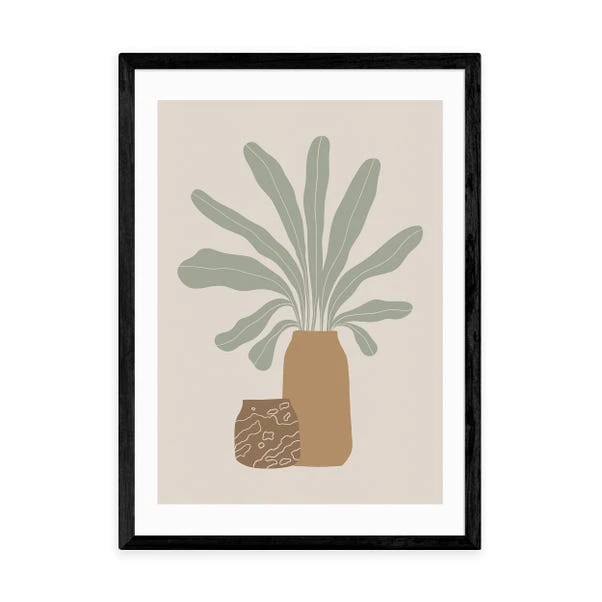 East End Prints Two Brown Vases & Green Plant Framed Print 18 East End Prints Two Brown Vases & Green Plant Framed Print - Image 16