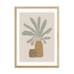 East End Prints Two Brown Vases & Green Plant Framed Print 27 East End Prints Two Brown Vases & Green Plant Framed Print -Home Decoration 30865249 alt01