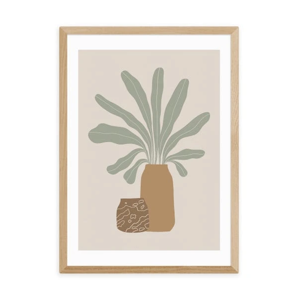 East End Prints Two Brown Vases & Green Plant Framed Print 8 East End Prints Two Brown Vases & Green Plant Framed Print - Image 6