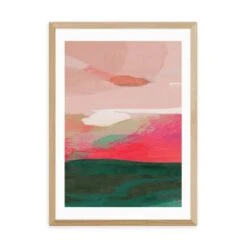 East End Prints Green & Pink Abstract II Framed Print -Home Decoration 30865335 alt01