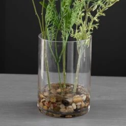 Artificial Pink And Red Wildflower Bouquet In Glass Vase -Home Decoration 30869575 alt03