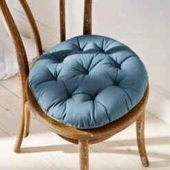 Bistro Cotton Round Seat Pad -Home Decoration 30872244