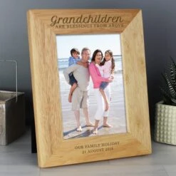 Personalised Grandchildren Are A Blessing Light Wood Portrait Photo Frame -Home Decoration 30880838 alt03