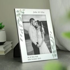 Personalised Botanical Silver Portrait Photo Frame -Home Decoration 30880863 alt02