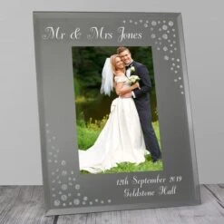 Personalised Classic Diamante Glass Portrait Photo Frame -Home Decoration 30880883 alt03