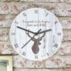 Personalised Highland Stag Shabby Chic Wooden Wall Clock -Home Decoration 30880908