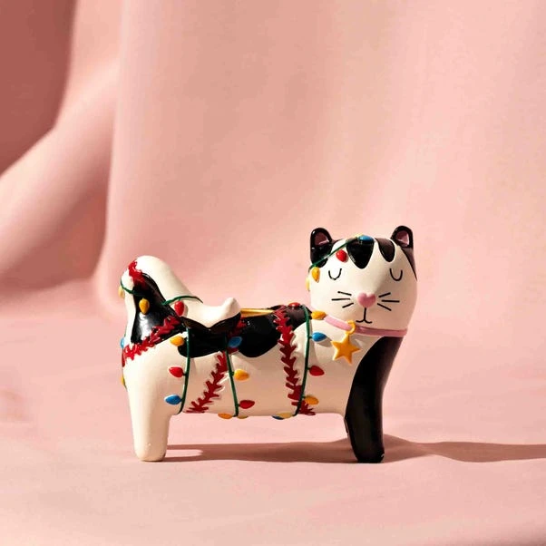 Raspberry Blossom Cat Shaped Candle Holder 3 Raspberry Blossom Cat Shaped Candle Holder