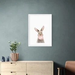 East End Prints Bubble Gum Bunny Print By Sisi And Seb -Home Decoration 30891968