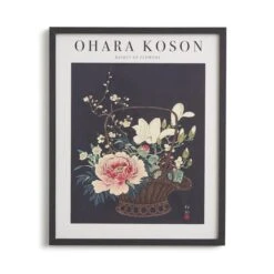 Basket Of Flowers By Ohara Koson Framed Print 13 Basket Of Flowers By Ohara Koson Framed Print -Home Decoration 30892099 alt02