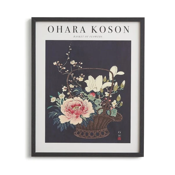 Basket Of Flowers By Ohara Koson Framed Print 8 Basket Of Flowers By Ohara Koson Framed Print - Image 6