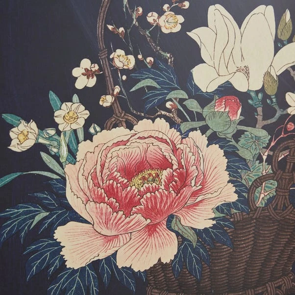 Basket Of Flowers By Ohara Koson Framed Print 4 Basket Of Flowers By Ohara Koson Framed Print - Image 2