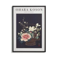 Basket Of Flowers By Ohara Koson Framed Print 10 Basket Of Flowers By Ohara Koson Framed Print -Home Decoration 30892116 alt02