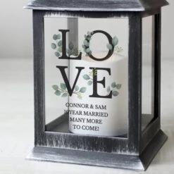 Personalised Botanical LOVE Black Lantern 10 Personalised Botanical LOVE Black Lantern -Home Decoration 30893086 alt03