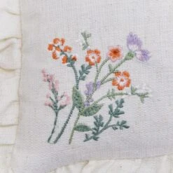 Primrose Floral Ruffle Edge Rectangular Cushion -Home Decoration 30893264 alt01