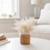 Artificial Pampas In Faux Wicker Plant Pot 1 Artificial Pampas In Faux Wicker Plant Pot -Home Decoration 30894987