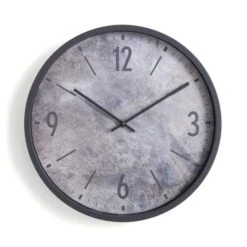 Concrete Effect Industrial Wall Clock -Home Decoration 30898070 alt02