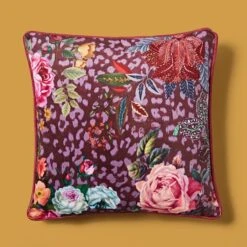 Leopard Floral Square Cushion Cover -Home Decoration 30898148 alt01